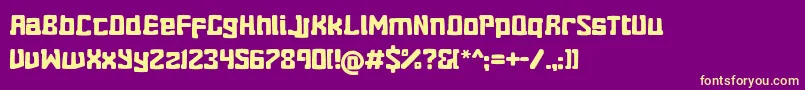 fuente EightballStraight – Fuentes Amarillas Sobre Fondo Morado