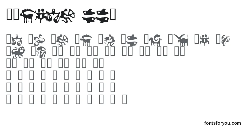 Шрифт Zodiac ffy – алфавит, цифры, специальные символы