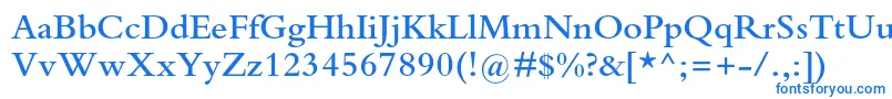 BembostdSemibold-fontti – siniset fontit valkoisella taustalla