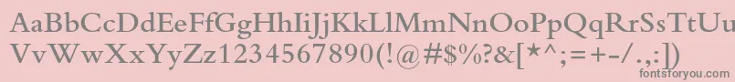 BembostdSemibold Font – Gray Fonts on Pink Background