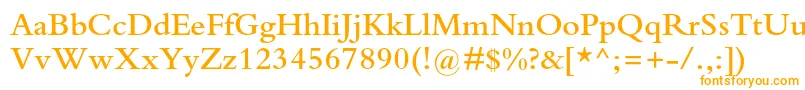 BembostdSemibold-fontti – oranssit fontit valkoisella taustalla