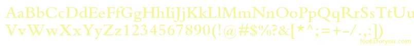 BembostdSemibold Font – Yellow Fonts on White Background
