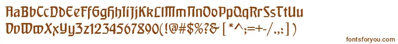 Шрифт Dsbehrensschrift – коричневые шрифты на белом фоне