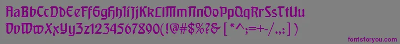 Dsbehrensschrift Font – Purple Fonts on Gray Background