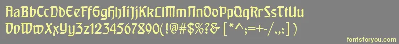 Dsbehrensschrift-fontti – keltaiset fontit harmaalla taustalla
