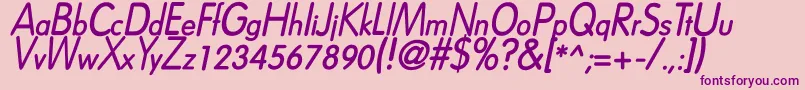 DreamspeakBoldItalic Font – Purple Fonts on Pink Background