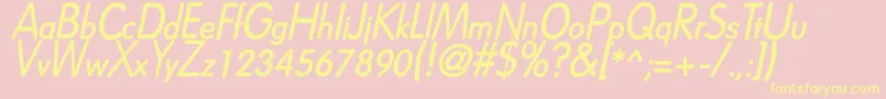 DreamspeakBoldItalic Font – Yellow Fonts on Pink Background