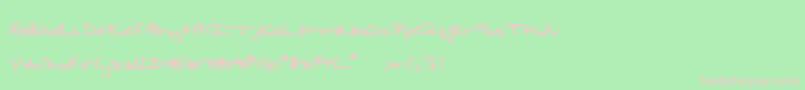 Shatteredprintbold Font – Pink Fonts on Green Background