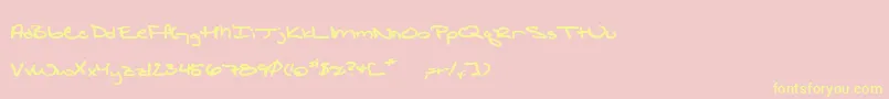 Shatteredprintbold Font – Yellow Fonts on Pink Background