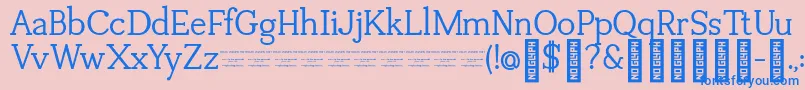 TuganoDemo Font – Blue Fonts on Pink Background