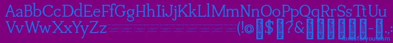 TuganoDemo Font – Blue Fonts on Purple Background