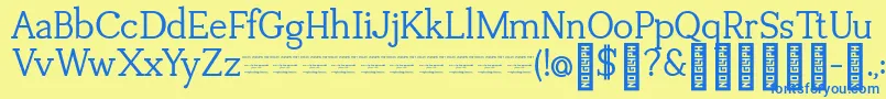 TuganoDemo Font – Blue Fonts on Yellow Background