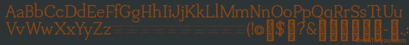 TuganoDemo Font – Brown Fonts on Black Background