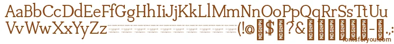 Шрифт TuganoDemo – коричневые шрифты на белом фоне