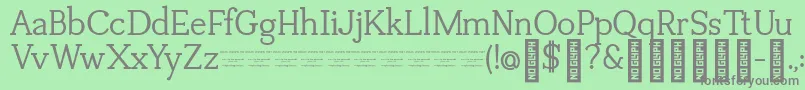 TuganoDemo Font – Gray Fonts on Green Background