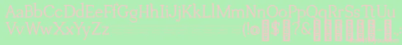 TuganoDemo Font – Pink Fonts on Green Background