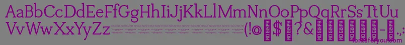 TuganoDemo-fontti – violetit fontit harmaalla taustalla