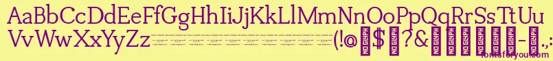 TuganoDemo Font – Purple Fonts on Yellow Background