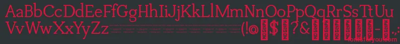 TuganoDemo Font – Red Fonts on Black Background