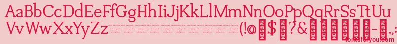 TuganoDemo Font – Red Fonts on Pink Background