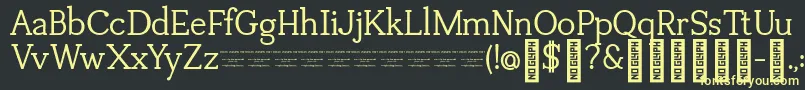 TuganoDemo Font – Yellow Fonts on Black Background