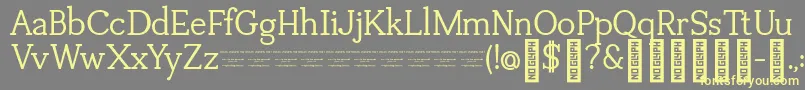 TuganoDemo Font – Yellow Fonts on Gray Background