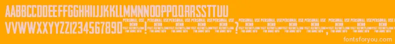 Headlinerno.45Demo Font – Pink Fonts on Orange Background