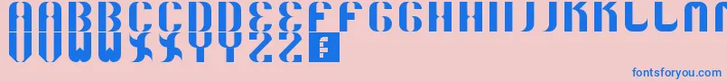 5curvo Font – Blue Fonts on Pink Background