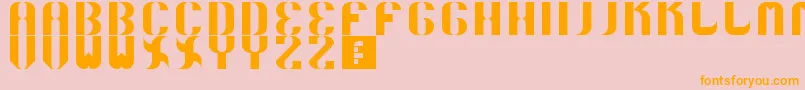 5curvo Font – Orange Fonts on Pink Background