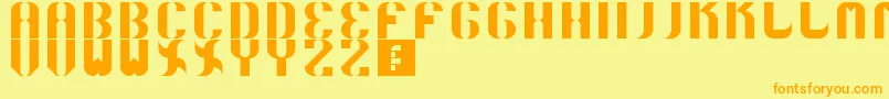 5curvo Font – Orange Fonts on Yellow Background