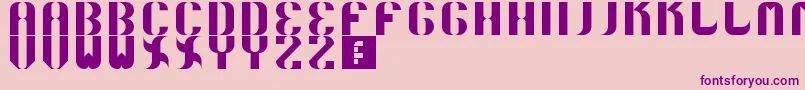 フォント5curvo – ピンクの背景に紫のフォント