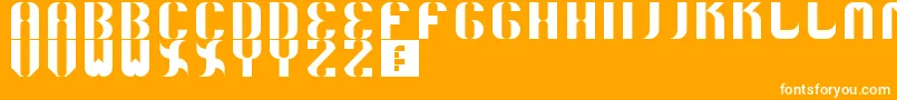 Fonte 5curvo – fontes brancas em um fundo laranja