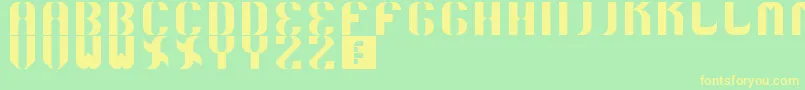 5curvo Font – Yellow Fonts on Green Background