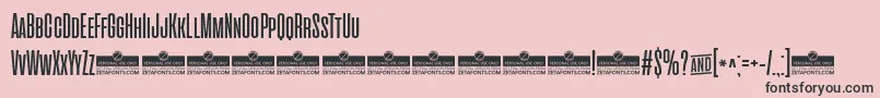 CinematograficaRegularTrial Font – Black Fonts on Pink Background