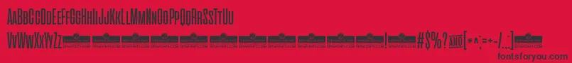 CinematograficaRegularTrial Font – Black Fonts on Red Background