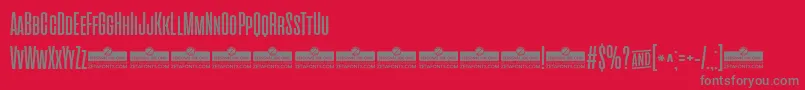 CinematograficaRegularTrial Font – Gray Fonts on Red Background