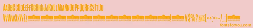 CinematograficaRegularTrial Font – Orange Fonts on Pink Background