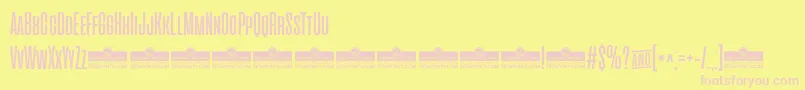 CinematograficaRegularTrial Font – Pink Fonts on Yellow Background