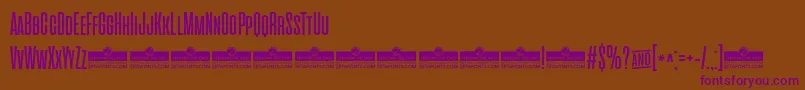 CinematograficaRegularTrial Font – Purple Fonts on Brown Background