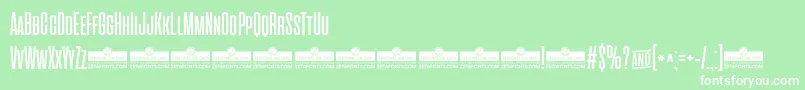 CinematograficaRegularTrial Font – White Fonts on Green Background