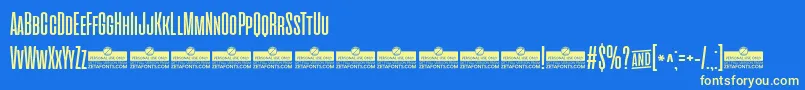 CinematograficaRegularTrial Font – Yellow Fonts on Blue Background