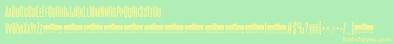 CinematograficaRegularTrial Font – Yellow Fonts on Green Background