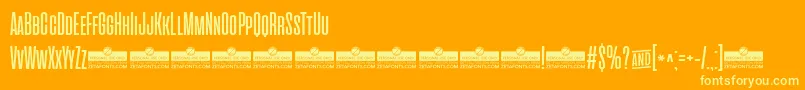 CinematograficaRegularTrial Font – Yellow Fonts on Orange Background