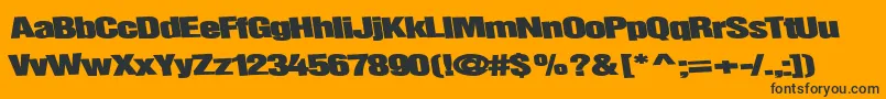 Childsplaytype64Bold-Schriftart – Schwarze Schriften auf orangefarbenem Hintergrund