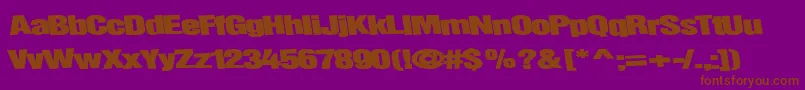 Lisätietoja Childsplaytype64Bold-fontista Childsplaytype64Bold-fontti – ruskeat fontit violetilla taustalla