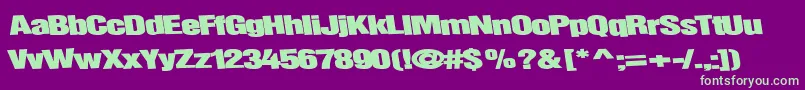 Childsplaytype64Bold Font – Green Fonts on Purple Background