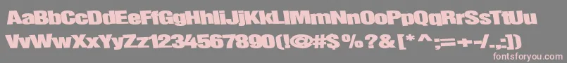 Weitere Informationen zur Childsplaytype64Bold-Schriftart Childsplaytype64Bold-Schriftart – Rosa Schriften auf grauem Hintergrund