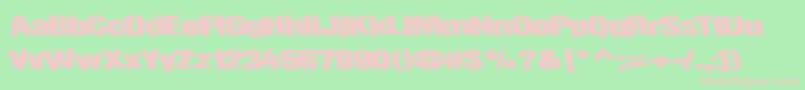 Childsplaytype64Bold Font – Pink Fonts on Green Background