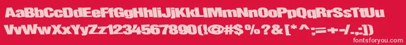 Childsplaytype64Bold Font – Pink Fonts on Red Background