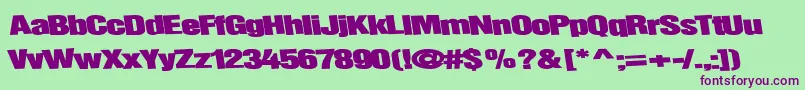 Childsplaytype64Bold Font – Purple Fonts on Green Background